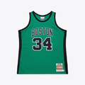 Jamed B.Celtics #34 Paul Pierce Mitchell & Ness Kelly Green 2007-08 Hardwood Classics Authentic Jerseys
