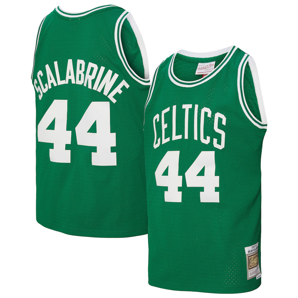 Jamed B.Celtics #44 Brian Scalabrine Mitchell & Ness Kelly Green 200708 Hardwood Classics Swingman Jerseys