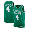 Jamed B.Celtics #4 Mitchell Robinson Kelly Green Swingman Jerseys - Icon Edition