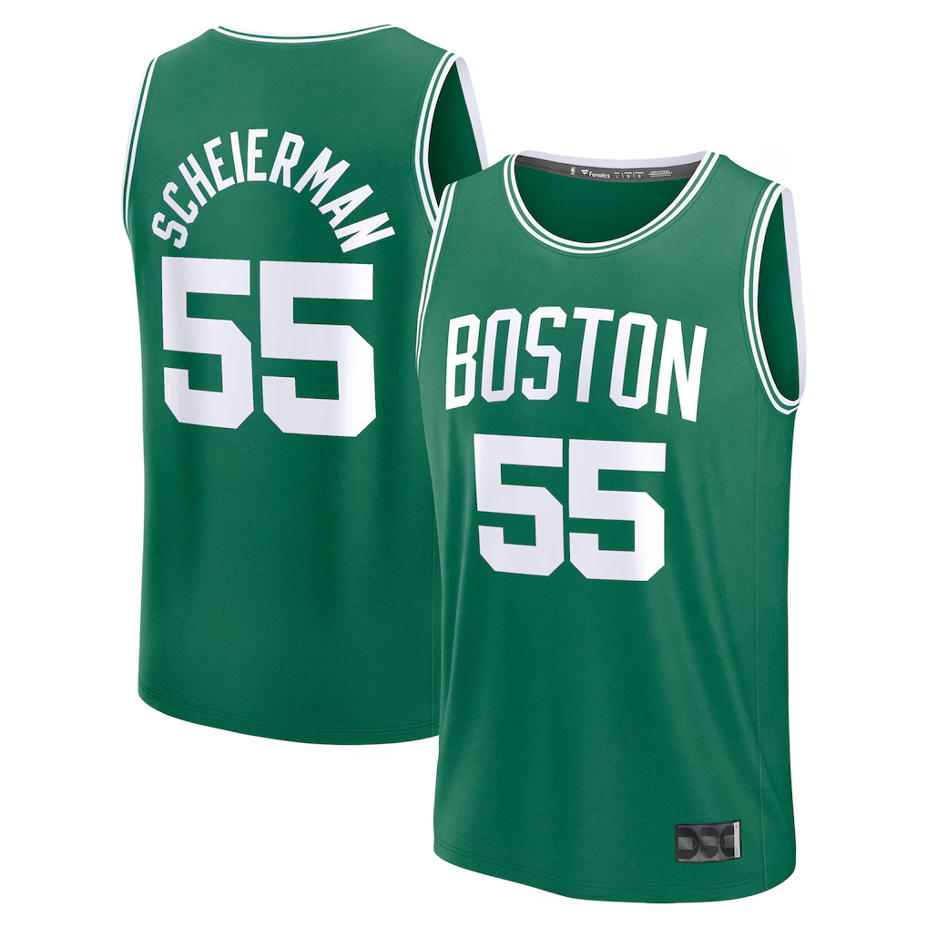 Jamed B.Celtics #55 Baylor Scheierman Kelly Green 2024 Draft Fast Break Player Jerseys - Icon Edition