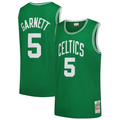 Jamed B.Celtics #5 Kevin Garnett Mitchell & Ness Kelly Green 200708 Hardwood Classics Swingman Jerseys