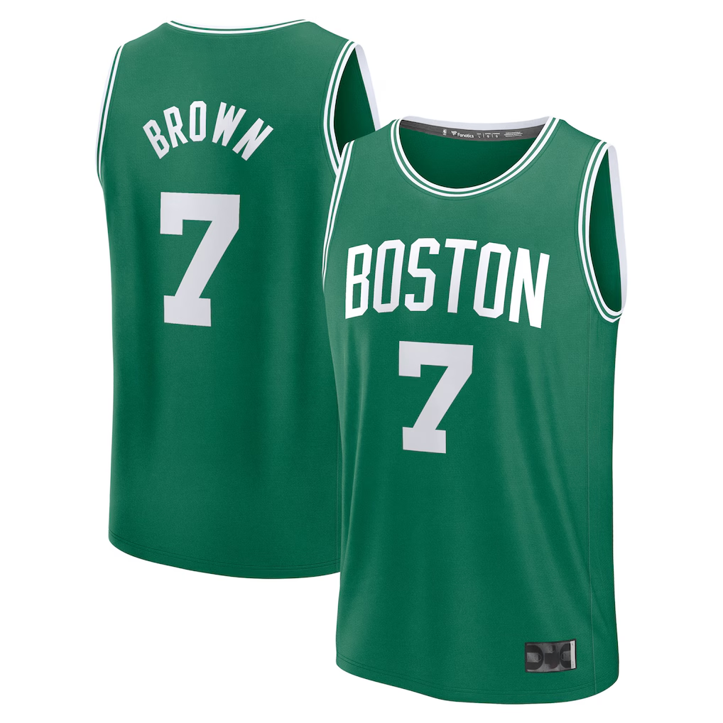 Jamed B.Celtics #7 Jaylen Brown  Kelly Green Fast Break Replica Player Jerseys - Icon Edition