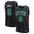 Jamed B.Celtics #9 Derrick White  Black Fast Break Replica Player Jerseys - Statement Edition