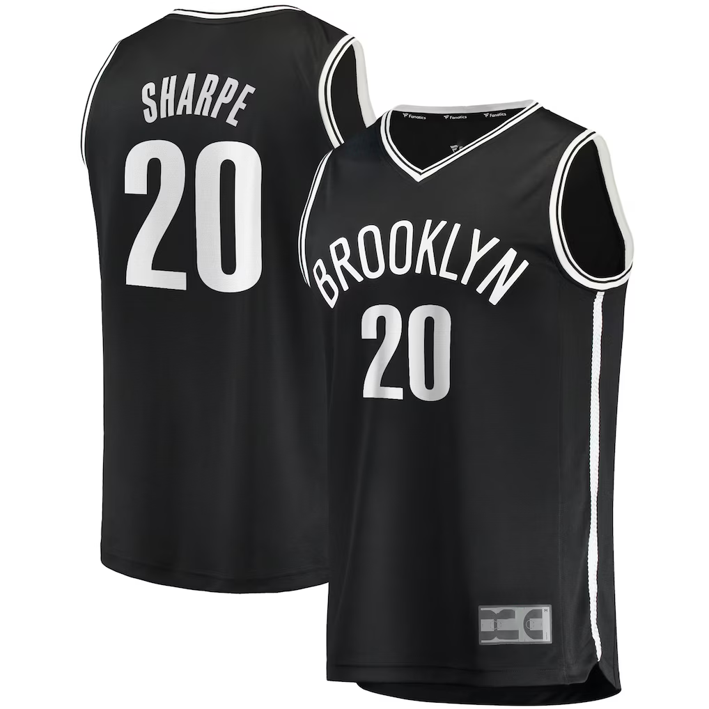 Jamed B.Nets #20 Day'Ron Sharpe  Black Fast Break Replica Jerseys - Icon Edition