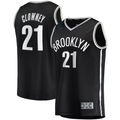 Jamed B.Nets #21 Noah Clowney Black Fast Break Replica Jerseys - Icon Edition