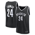 Jamed B.Nets #24 Cam Thomas Black Fast Break Replica Jerseys - Icon Edition