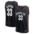 Jamed B.Nets #33 Nic Claxton Black 202526 City Edition Fast Break Jerseys