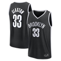 Jamed B.Nets #33 Nic Claxton  Black Fast Break Replica Jerseys - Icon Edition