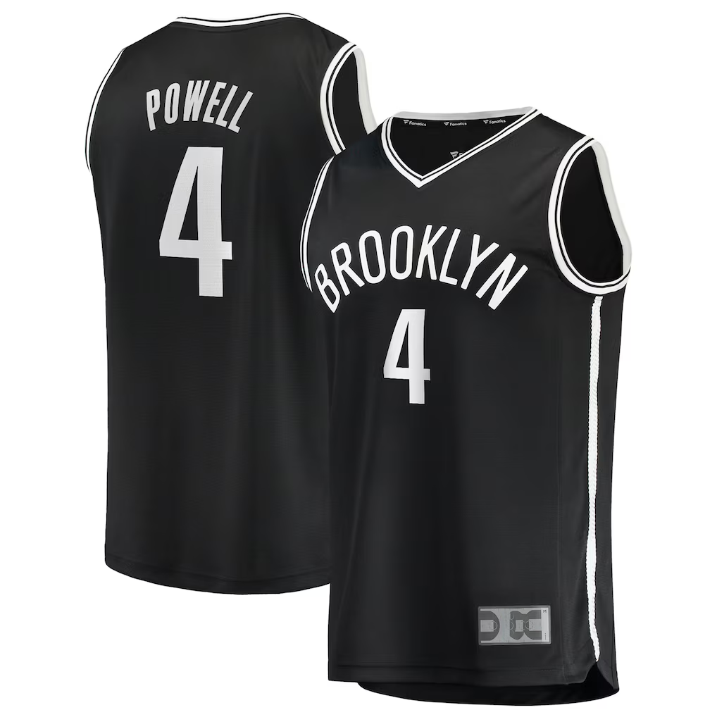 Jamed B.Nets #4 Drake Powell Black Fast Break Replica Jerseys - Icon Edition