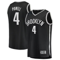 Jamed B.Nets #4 Drake Powell Black Fast Break Replica Jerseys - Icon Edition