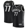 Jamed B.Nets #77 Ben Saraf  Black Fast Break Replica Jerseys - Icon Edition