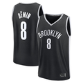 Jamed B.Nets #8 Egor D?min Black Fast Break Replica Jerseys - Icon Edition