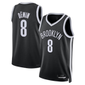 Jamed B.Nets #8 Egor D?min Black Swingman Jerseys - Icon Edition