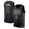 Jamed B.Nets #8 Egor D?min  Black Swingman Jerseys - Statement Edition