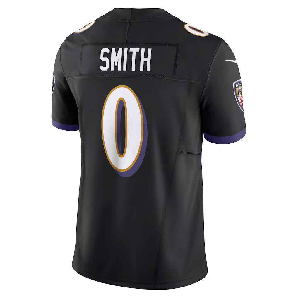 Jamed B.Ravens #0 Roquan Smith Black Alternate Vapor F.U.S.E. Limited Stitched Jerseys