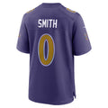 Jamed B.Ravens #0 Roquan Smith Purple Alternate Game Stitched Jerseys