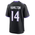 Jamed B.Ravens #14 Kyle Hamilton Black Alternate Game Stitched Jerseys