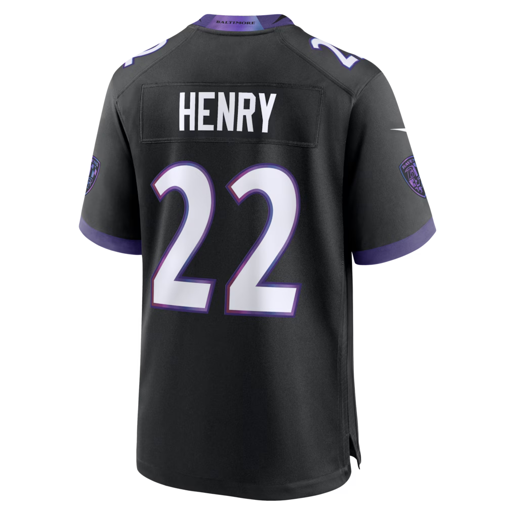 Jamed B.Ravens #22 Derrick Henry Black Alternate Game Stitched Jerseys