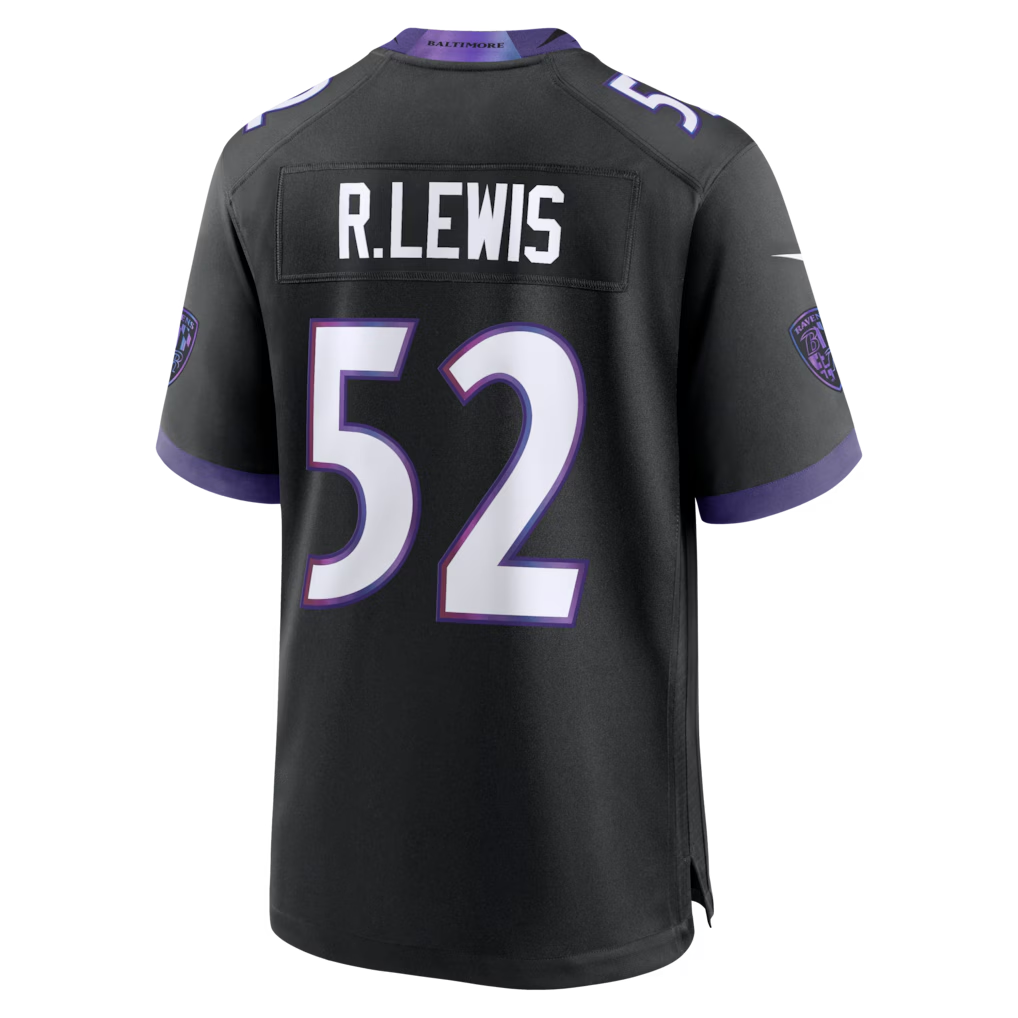 Jamed B.Ravens #52 Ray Lewis Black Alternate Retired Player Stitched Jerseys