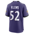 Jamed B.Ravens #52 Ray Lewis Purple Team Retired Player Game Stitched Jerseys