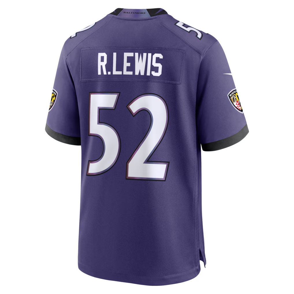 Jamed B.Ravens #52 Ray Lewis Purple Team Retired Player Game Stitched Jerseys