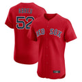 Jamed B.Red Sox #52 Wilyer Abreu Player Red Limited Elite Home Game Stitched Jerseys