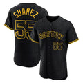 Jamed B.Red Sox #55 Ranger Su¨¢rez Player Black Snake Skin City Limited Elite Home Stitched Jerseys