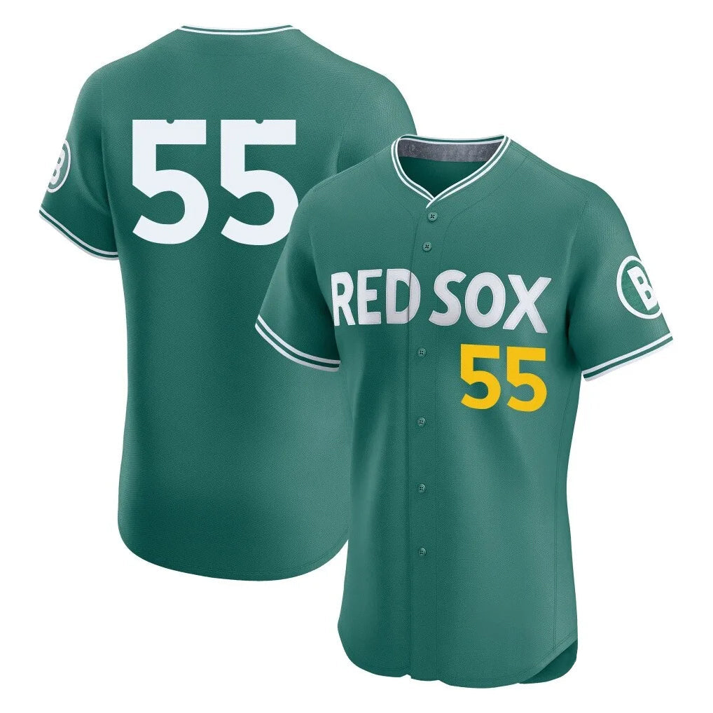 Jamed B.Red Sox #55 Ranger Su¨¢rez Player Green City Connect Limited Elite Home Game Stitched Jerseys