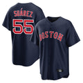 Jamed B.Red Sox #55 Ranger Su¨¢rez Player Navy Home Game Stitched Jerseys