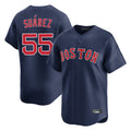 Jamed B.Red Sox #55 Ranger Su¨¢rez Player Navy Limited Home Game Stitched Jerseys