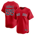 Jamed B.Red Sox #55 Ranger Su¨¢rez Player Red Limited Home Game Stitched Jerseys
