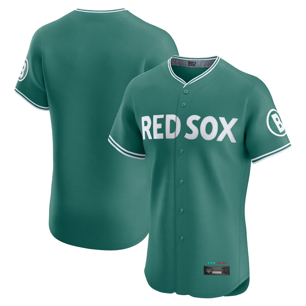Jamed B.Red Sox Blank Player Green City Connect Limited Elite Home Game Stitched Jerseys