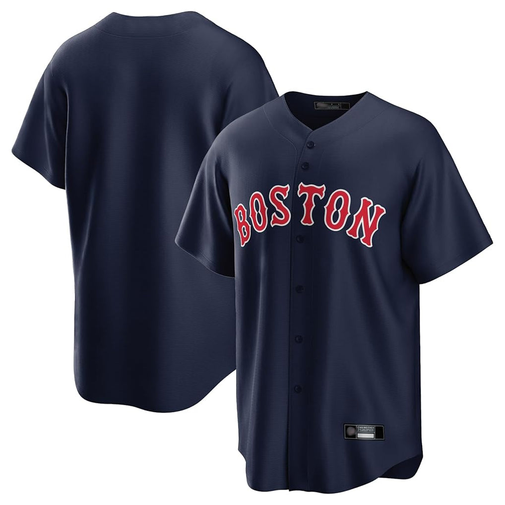 Jamed B.Red Sox Blank Player Navy Home Game Stitched Jerseys