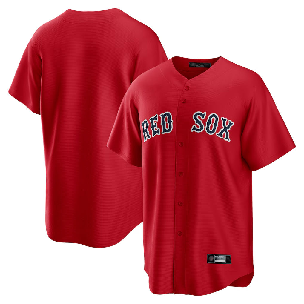 Jamed B.Red Sox Blank Player Red Home Game Stitched Jerseys