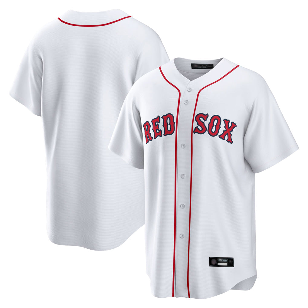 Jamed B.Red Sox Blank Player White Home Game Stitched Jerseys