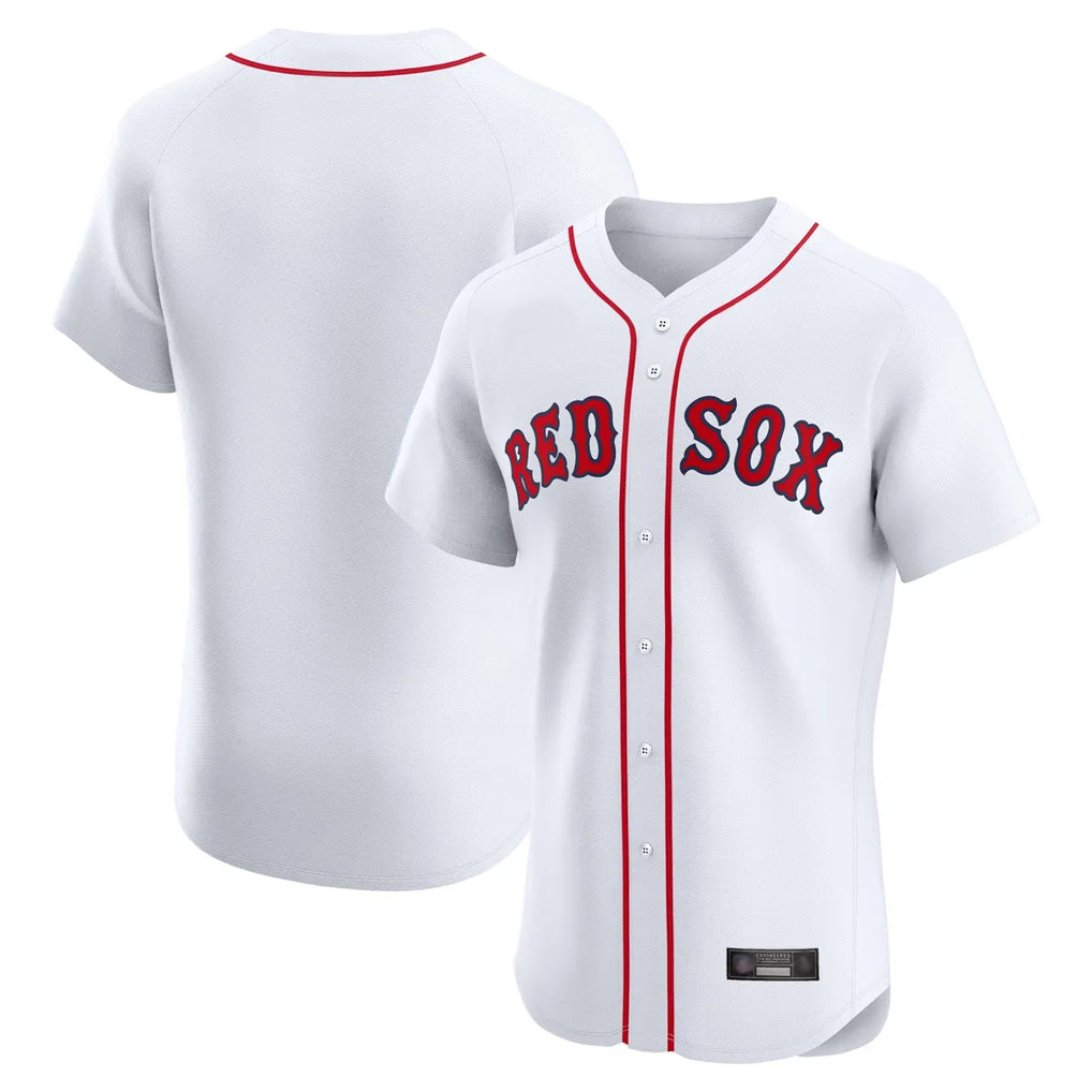 Jamed B.Red Sox Blank Player White Limited Elite Home Game Stitched Jerseys