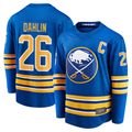 Jamed B.Sabres #26 Rasmus Dahlin Royal Home Captain Patch Breakaway Stitched Jerseys