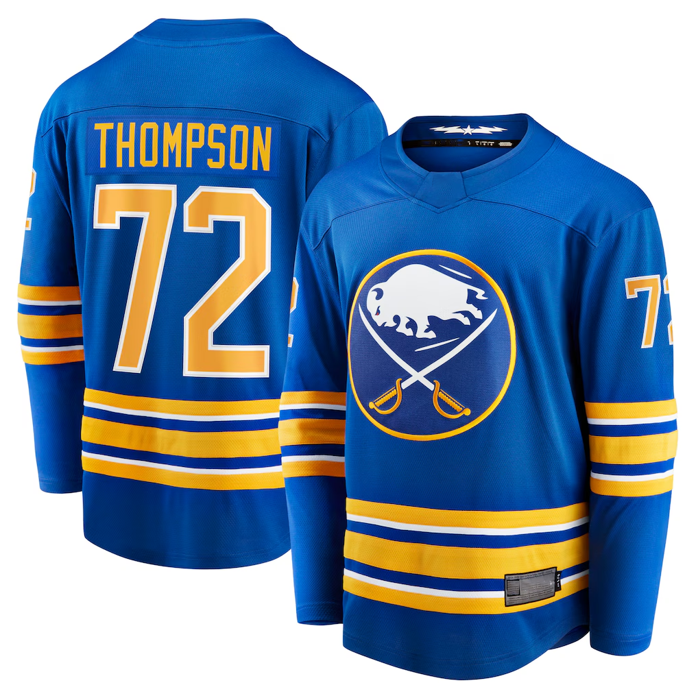 Jamed B.Sabres #72 Tage Thompson Royal Home Breakaway Player Stitched Jerseys