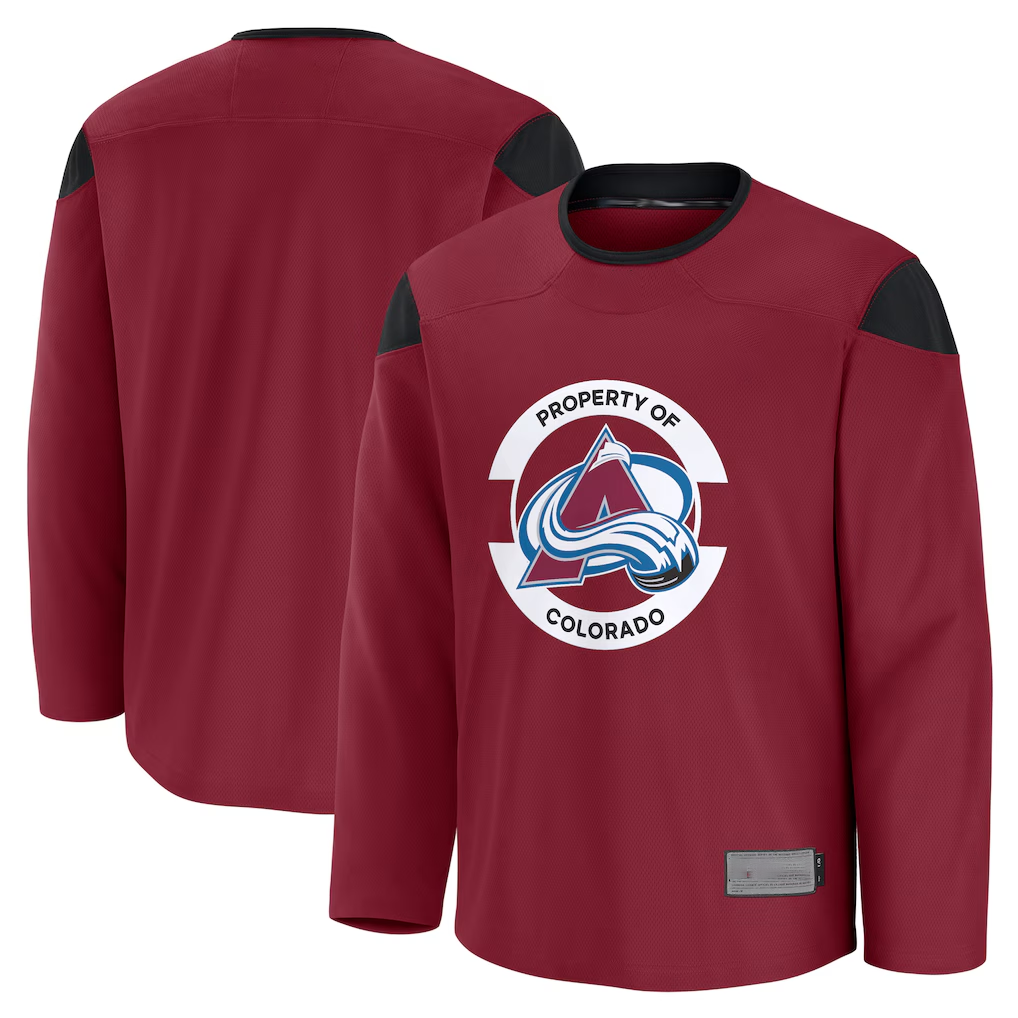 Jamed C.Avalanche Burgundy Practice Jerseys