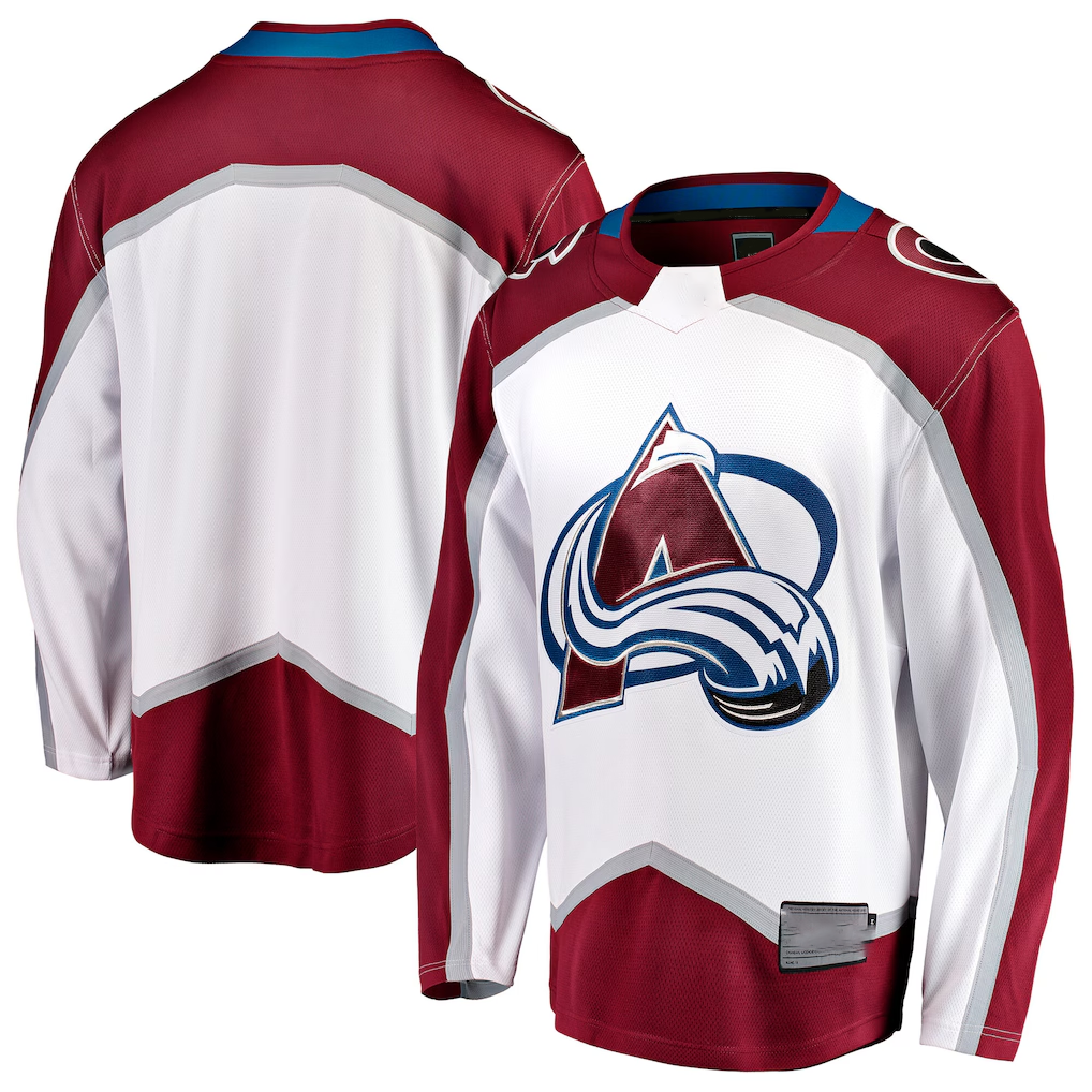 Jamed C.Avalanche White Away Breakaway Jerseys