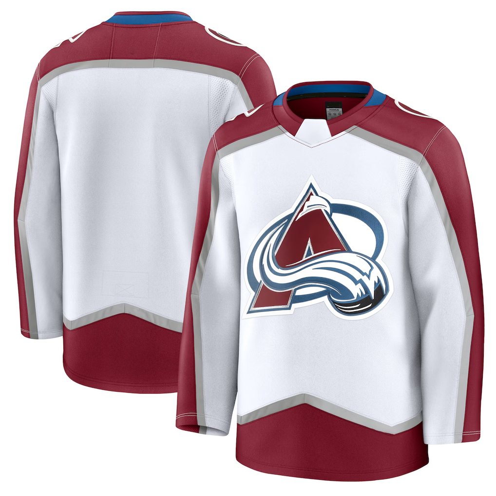 Jamed C.Avalanche White Away Premium Jerseys