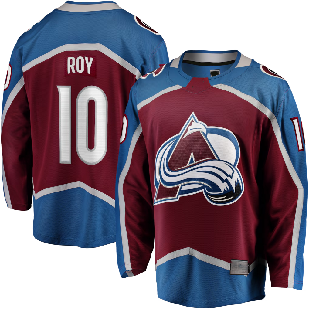 Jamed C.Avalanche #10 Nicolas Roy Burgundy Home Breakaway Jerseys