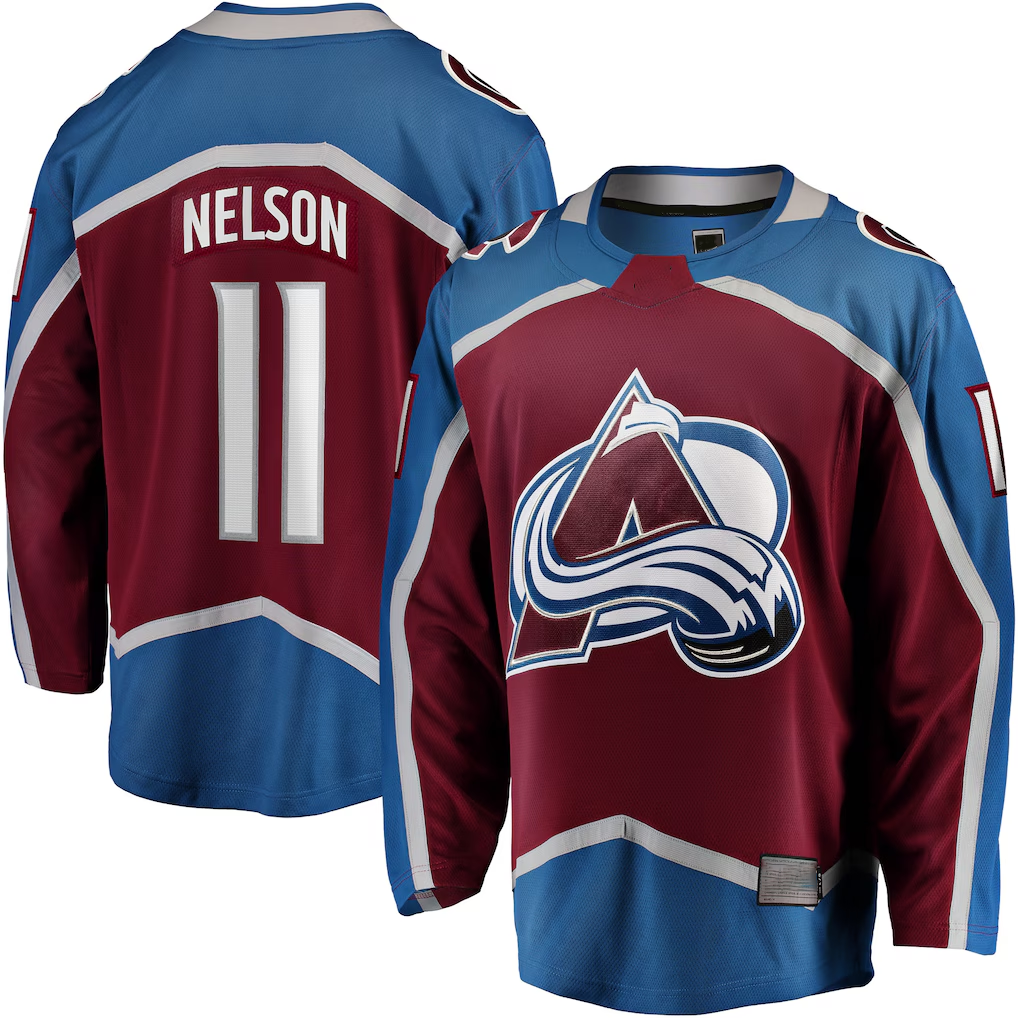 Jamed C.Avalanche #11 Brock Nelson Burgundy Home Breakaway Jerseys