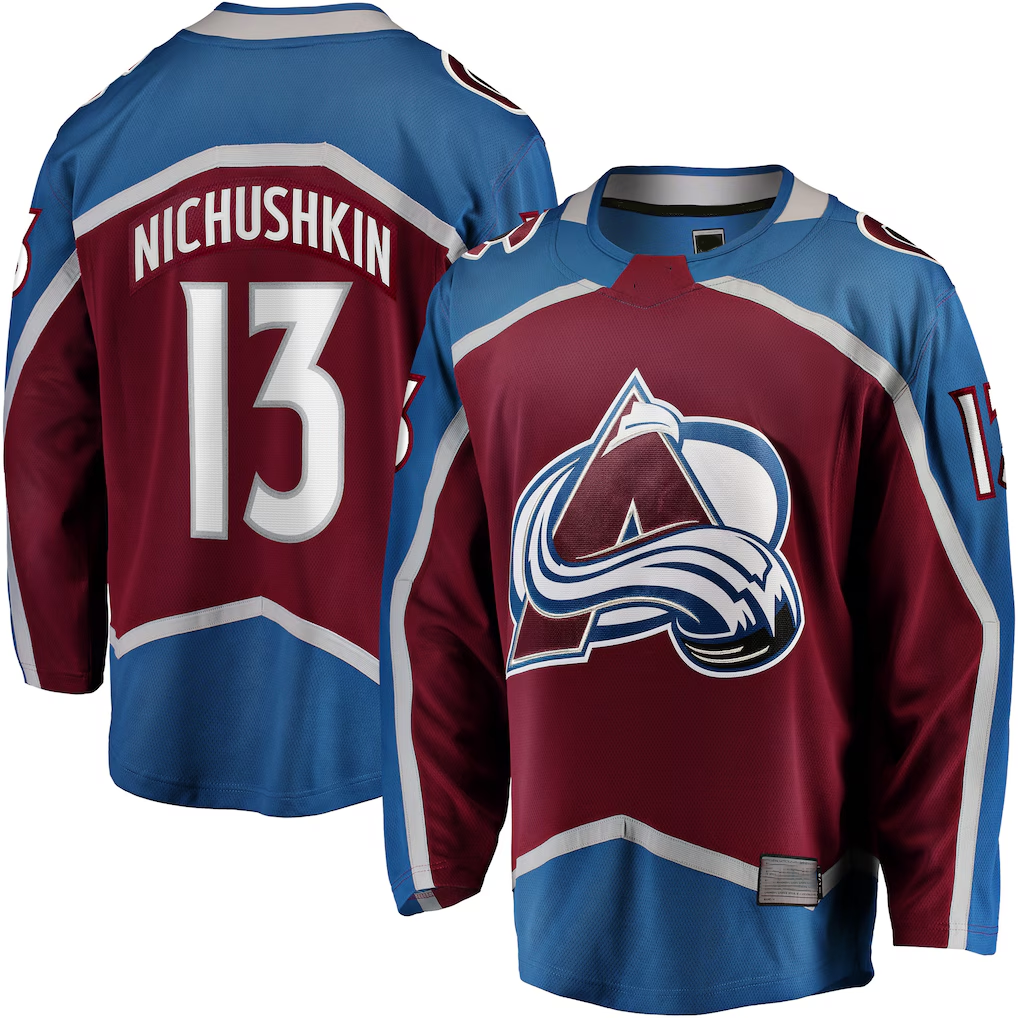 Jamed C.Avalanche #13 Valeri Nichushkin Burgundy Breakaway Player Jerseys