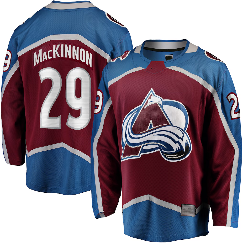 Jamed C.Avalanche #29 Nathan MacKinnon Burgundy Home Breakaway Jerseys