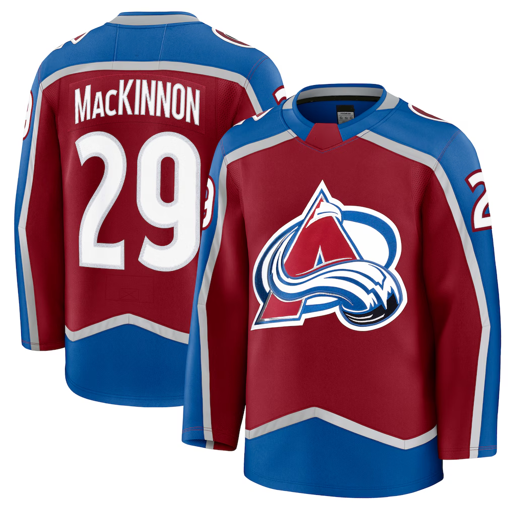 Jamed C.Avalanche #29 Nathan MacKinnon Burgundy Home Premium Jerseys