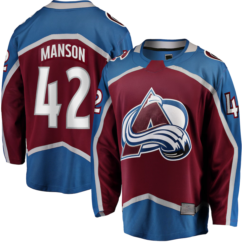 Jamed C.Avalanche #42 Josh Manson Burgundy Home Breakaway Player Jerseys