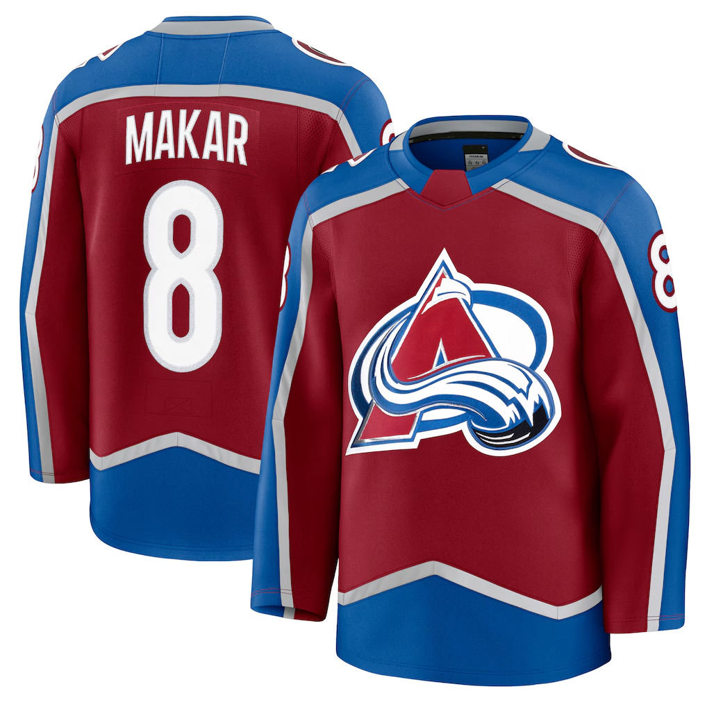 Jamed C.Avalanche #8 Cale Makar Burgundy Home Premium Jerseys