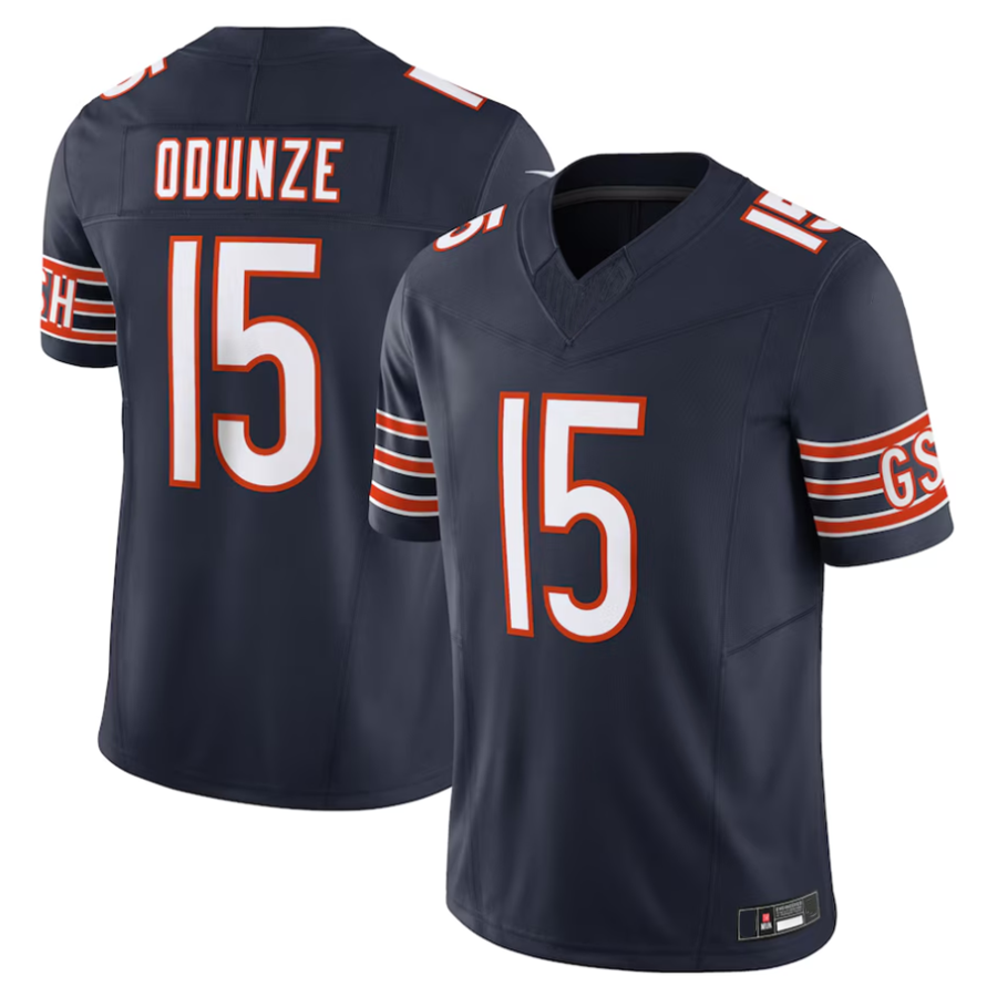 Jamed C.Bears #15 Rome Odunze Player Navy Vapor F.U.S.E. Limited Stitched  Jerseys