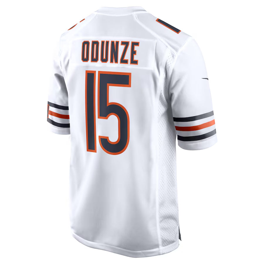 Jamed C.Bears #15 Rome Odunze Player White Home Game Stitched Jerseys